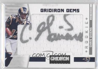 2012 Panini Gridiron - [Base] #315 - Rookie Gridiron Gems - Chris Givens /299