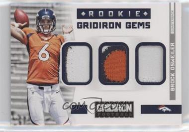 2012 Panini Gridiron - Rookie Gridiron Gems Trios - Prime #26 - Brock Osweiler /49