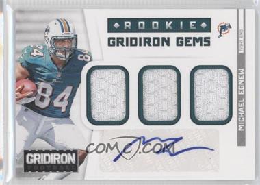 2012 Panini Gridiron - Rookie Gridiron Gems Trios - Signatures #23.2 - Michael Egnew /49