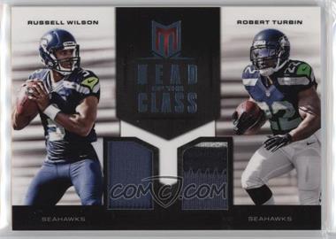 2012 Panini Momentum - Head of the Class Combo Materials - Prime #4 - Robert Turbin, Russell Wilson /49