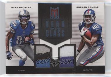 2012 Panini Momentum - Head of the Class Combo Materials - Prime #8 - Ryan Broyles, Rueben Randle /49