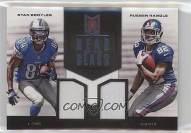 2012 Panini Momentum - Head of the Class Combo Materials - Prime #8 - Ryan Broyles, Rueben Randle /49