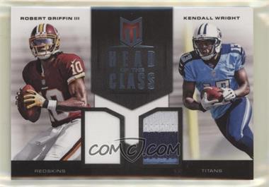 2012 Panini Momentum - Head of the Class Combo Materials - Prime #9 - Kendall Wright, Robert Griffin III /49