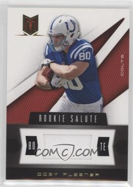 2012 Panini Momentum - Rookie Salute - Materials #92 - Coby Fleener /375