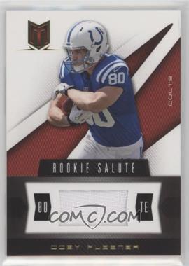 2012 Panini Momentum - Rookie Salute - Materials #92 - Coby Fleener /375