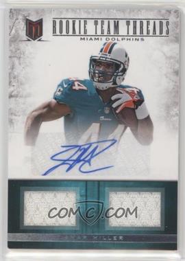 2012 Panini Momentum - Rookie Team Threads Materials - Combo Signatures #22 - Lamar Miller /25