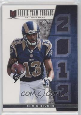 2012 Panini Momentum - Rookie Team Threads Quad #20 - Chris Givens /49