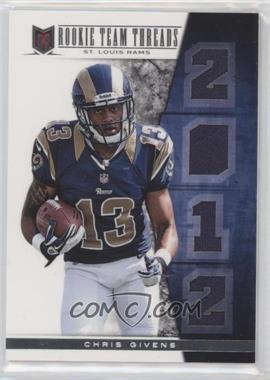 2012 Panini Momentum - Rookie Team Threads Quad #20 - Chris Givens /49