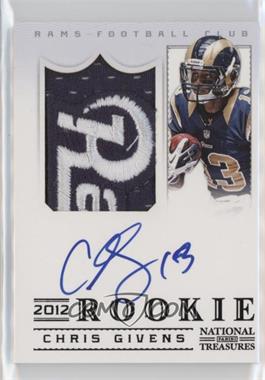 2012 Panini National Treasures - [Base] - Black #327 - Rookie Signature Materials - Chris Givens /25