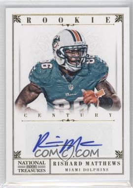 2012 Panini National Treasures - [Base] - Century Gold Signatures #282 - Rookie - Rishard Matthews /49