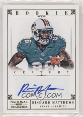 2012 Panini National Treasures - [Base] - Century Gold Signatures #282 - Rookie - Rishard Matthews /49