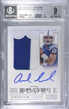 2012 Panini National Treasures - [Base] #301 - Rookie Signature Materials - Andrew Luck /99 [BGS 9 MINT]