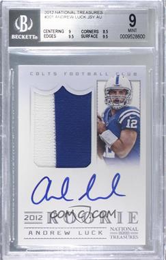 2012 Panini National Treasures - [Base] #301 - Rookie Signature Materials - Andrew Luck /99 [BGS 9 MINT]