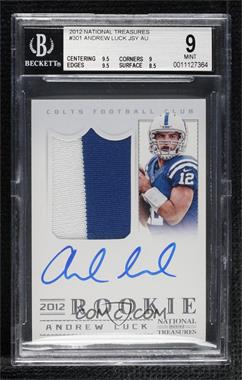 2012 Panini National Treasures - [Base] #301 - Rookie Signature Materials - Andrew Luck /99 [BGS 9 MINT]