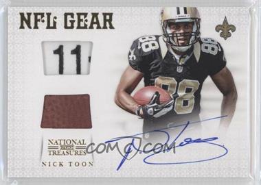 2012 Panini National Treasures - NFL Gear - Dual Materials Signatures Prime #20 - Nick Toon /15