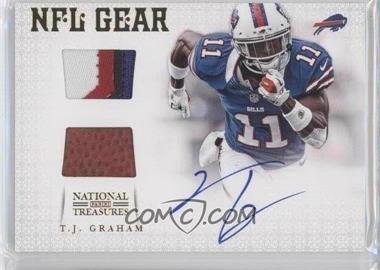 2012 Panini National Treasures - NFL Gear - Dual Materials Signatures Prime #31 - T.J. Graham /15