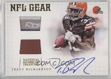 2012 Panini National Treasures - NFL Gear - Dual Materials Signatures Prime #32 - Trent Richardson /15