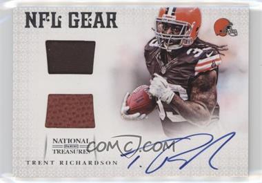 2012 Panini National Treasures - NFL Gear - Dual Materials Signatures #32 - Trent Richardson /49