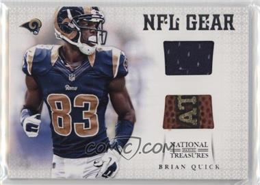 2012 Panini National Treasures - NFL Gear - Dual Materials #1 - Brian Quick /75