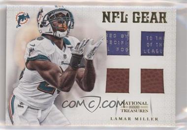2012 Panini National Treasures - NFL Gear - Quad Materials Prime #23 - Lamar Miller /15