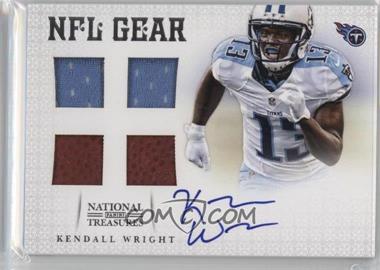 2012 Panini National Treasures - NFL Gear - Quad Materials Signatures #28 - Kendall Wright /15