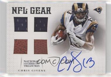 2012 Panini National Treasures - NFL Gear - Quad Materials Signatures #8 - Chris Givens /15