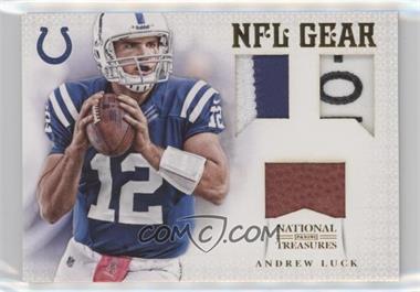 2012 Panini National Treasures - NFL Gear - Trio Materials Prime #24 - Andrew Luck /25