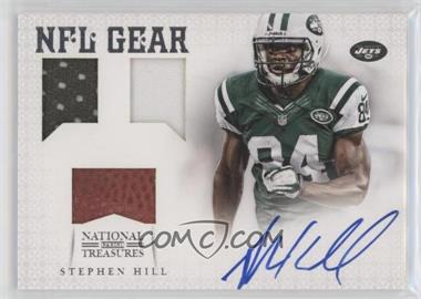 2012 Panini National Treasures - NFL Gear - Trio Materials Signatures #17 - Stephen Hill /25