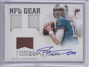 2012 Panini National Treasures - NFL Gear - Trio Materials Signatures #22 - Ryan Tannehill /25