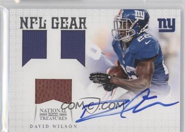 2012 Panini National Treasures - NFL Gear - Trio Materials Signatures #3 - David Wilson /25