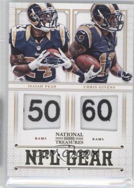 2012 Panini National Treasures - NFL Gear Combo Player - Prime #14 - Isaiah Pead, Chris Givens /49