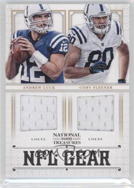 2012 Panini National Treasures - NFL Gear Combo Player #16 - Andrew Luck, Coby Fleener /75