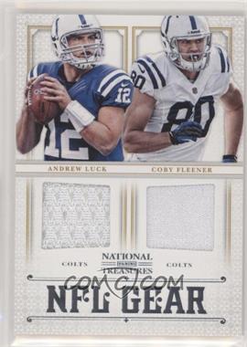 2012 Panini National Treasures - NFL Gear Combo Player #16 - Andrew Luck, Coby Fleener /75