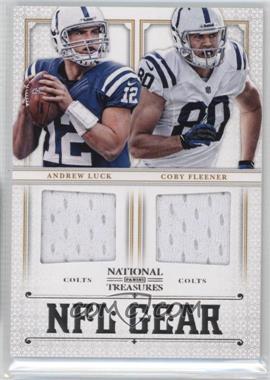 2012 Panini National Treasures - NFL Gear Combo Player #16 - Andrew Luck, Coby Fleener /75