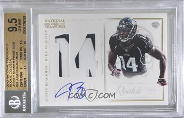 2012 Panini National Treasures - Rookie Colossal - Jersey Number Signatures Prime #23 - Justin Blackmon /25 [BGS 9.5 GEM MINT]