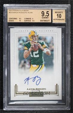 2012 Panini Playbook - [Base] #29 - Aaron Rodgers /49 [BGS 9.5 GEM MINT]