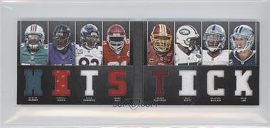 2012 Panini Playbook - Playbook Materials #11 - Bart Scott, Elvis Dumervil, Karlos Dansby, London Fletcher, Rolando McClain, Sean Lee, Tamba Hali, Terrell Suggs /99