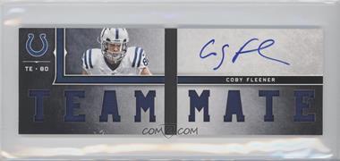 2012 Panini Playbook - Rookie Playbook Materials - Red Foil Signatures #33 - Coby Fleener /99