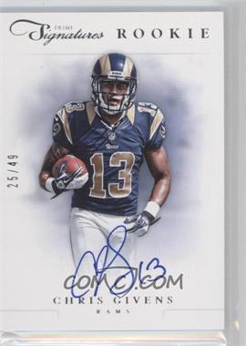 2012 Panini Prime Signatures - [Base] - Silver Signatures #274 - Rookie Signature - Chris Givens /49