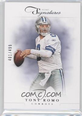 2012 Panini Prime Signatures - [Base] #8 - Tony Romo /499