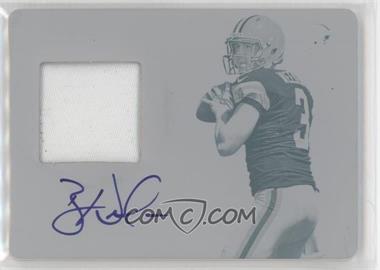 2012 Panini Prime Signatures - Rookie Prime Material Signatures - Printing Plate Cyan #2 - Brandon Weeden /1