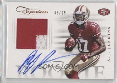 2012 Panini Prime Signatures - Rookie Prime Material Signatures #17 - A.J. Jenkins /99