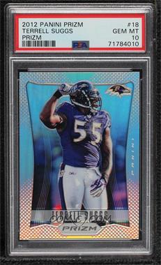 2012 Panini Prizm - [Base] - Silver Prizm #18 - Terrell Suggs [PSA 10 GEM MT]