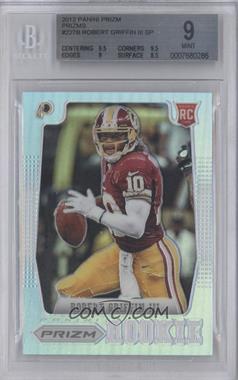 2012 Panini Prizm - [Base] - Silver Prizm #227.2 - SP Variation - Robert Griffin III (White sleeve) [BGS 9 MINT]