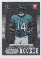 Justin Blackmon (R. Hand covering part of #1)