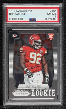 2012 Panini Prizm - [Base] #258 - Dontari Poe [PSA 8 NM‑MT]