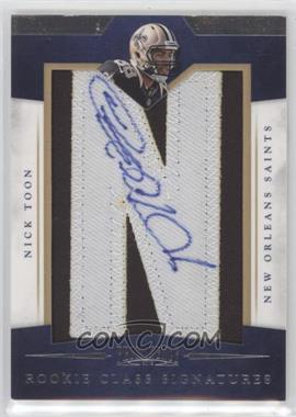 2012 Panini Prominence - [Base] - Class Letters #227 - Rookie Signature - Nick Toon /200