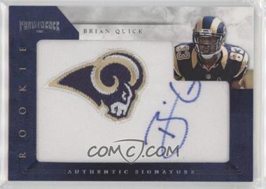 2012 Panini Prominence - [Base] - Embroidered Team Logo Patches #241 - Rookie Signature - Brian Quick /200