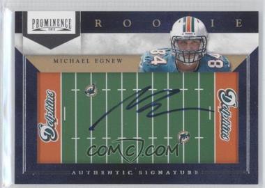 2012 Panini Prominence - [Base] - Field Plates #229 - Rookie Signature - Michael Egnew /200