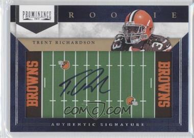 2012 Panini Prominence - [Base] - Field Plates #236 - Rookie Signature - Trent Richardson /80